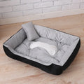 Fleece Dog Beds with Pillow Warm Bed for Small Large Dog plus Size Waterproof Bottom Soft Pet Cat Bed Autumn Winter