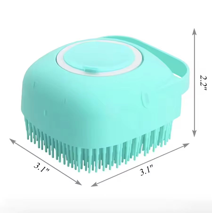Pet Dog Cat Bath Brush 2-In-1 Pet SPA Massage Comb Soft Silicone Pet Shower Hair Grooming Cmob Dog Cleaning Tool Pet Supplies