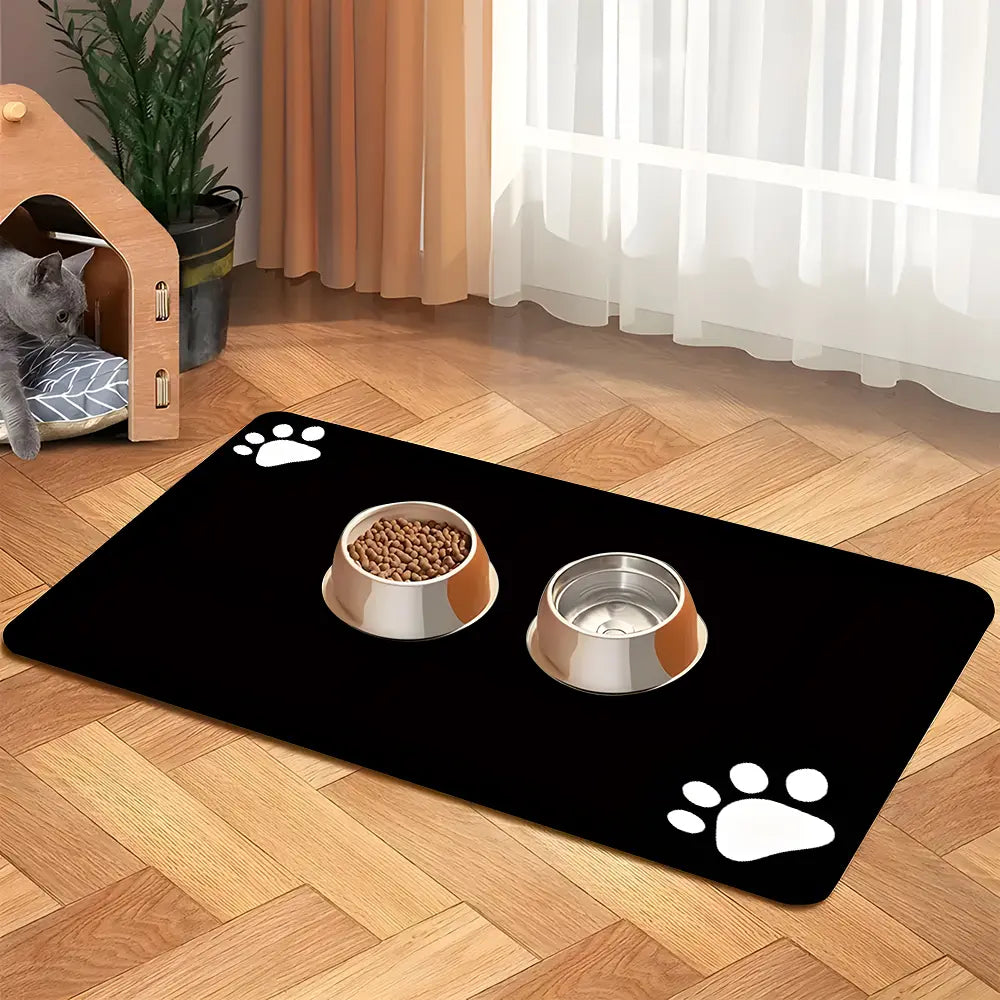 Pet Cat Dog Feeding Absorbent Mat, Quick Dry Water Dispenser Pad, No Stains, Ideal for Messy Drinkers, Easy Clean Pet Accessories